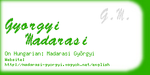 gyorgyi madarasi business card