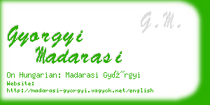 gyorgyi madarasi business card